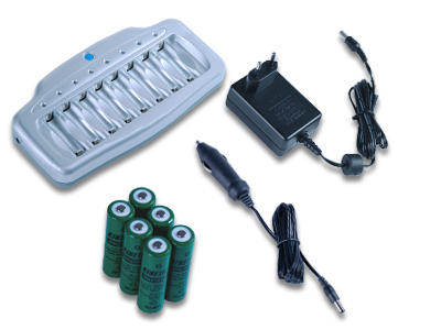 Szybka ładowarka z zestawem 6 akumulatorów AA A 1160